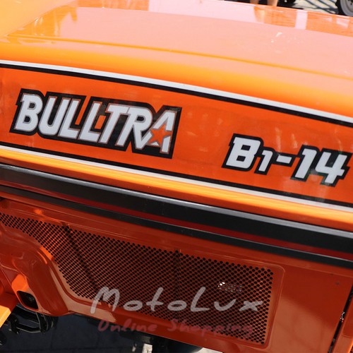 Kubota B1 14 mini tractor with cutter, was in use, orange