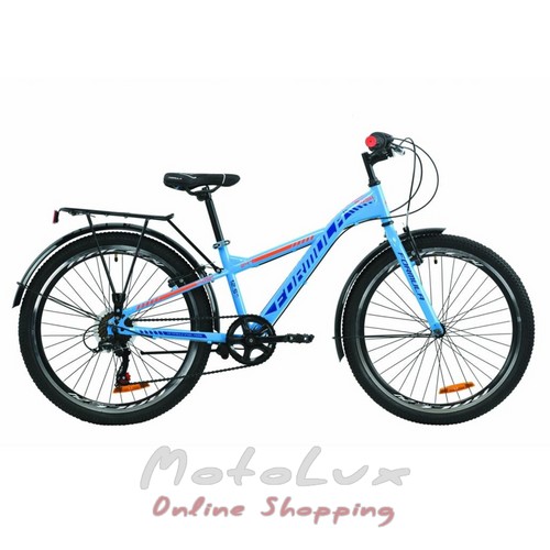 Подростковый велосипед Formula Mask Vbr с багажником, колеса 24, рама 12,5, 2020, blue n orange
