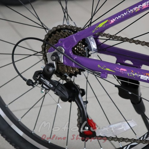Kamasz kerékpár Winner Candy, kerekek 24, keret 13, 2019, violet