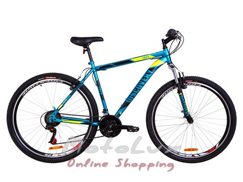 Mountain bicycle Discovery Trek AM Vbr, wheel 26, frame 13, 2019, green n yellow