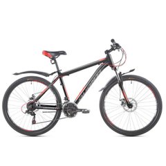 Гірський велосипед 650B Avanti Smart, колеса 27.5, рама 17, black n grey n red, 2021