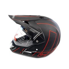 Exdrive EX 803 motorcycle helmet, size XL, black with red matte