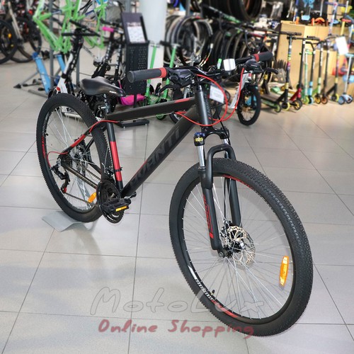 Horský bicykel 650B Avanti Smart, kolesá 29, rám 17, black n gray n red, 2021