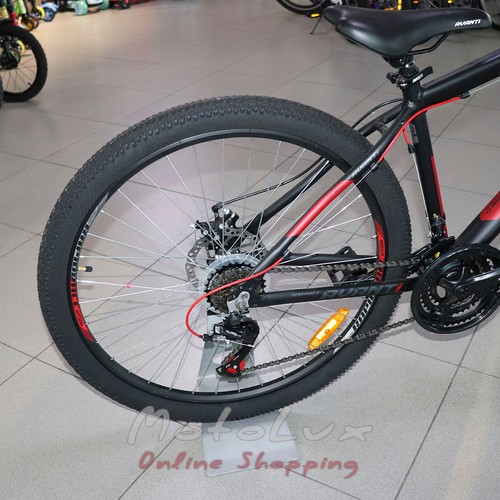 Horský bicykel 650B Avanti Smart, kolesá 29, rám 17, black n gray n red, 2021