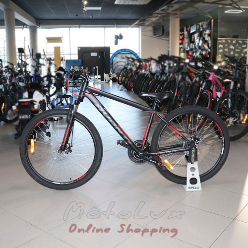 Mountain bike 650B Avanti Smart, kerekek 29, váz 17, black n gray n red, 2021