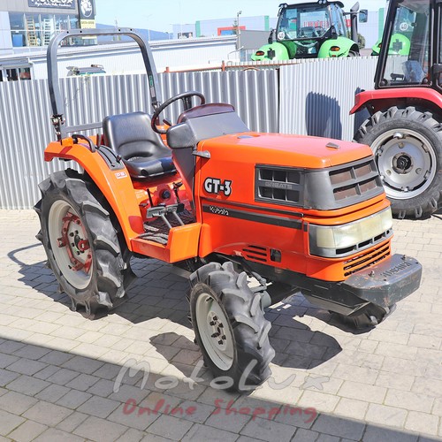 Mini traktor Kubota GT3 s frézou, bol používaný, oranžová