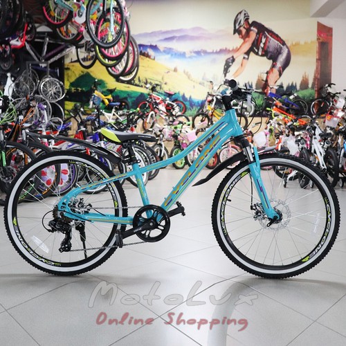 Подростковый велосипед Cyclone Dream 2.0, колесо 24, рама 12, 2020, blue