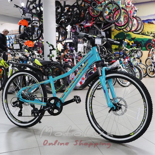 Teenage bike Cyclone Dream 2.0, wheels 24, frame 12, 2020, blue