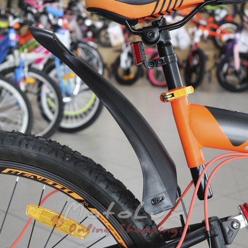 Mountain bicycle Benetti Quattro DD, wheels 26, frame 18, 2018, black n orange