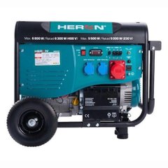 Benzines generátor Heron 6.8 kW, elektromos indító