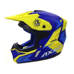 Motorcycle helmet AXXIS Wolf Star Track C17, size M, yellow with blue