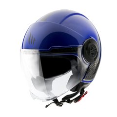 Motorcycle helmet MT Viale SV Break A7 Gloss Blue, size L, blue