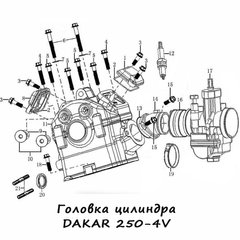 Патрубок соединительный (впускного коллектора) для Geon Dakar 250 - 4В (TOSSA, ISSEN, MEGELLI)