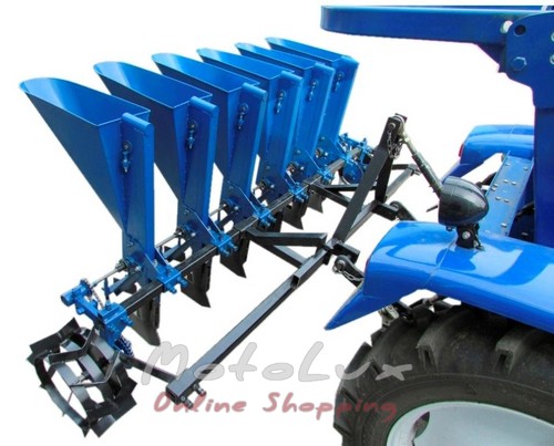 6 row garlic planter for mini-tractor, increased spoons D = 34 mm, Chs13