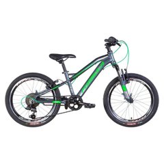Дитячий велосипед Formula Blackwood AM Vbr, колеса 20, рама 11.5, темно-серебристий із зеленим, 2022