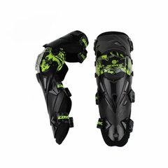 Scoyco K12 motorcycle knee pads, black with green