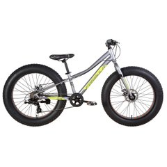 Подростковый велосипед Formula Paladin DD, колеса 24, рама 12, серо-зеленый с черным, М, 2021