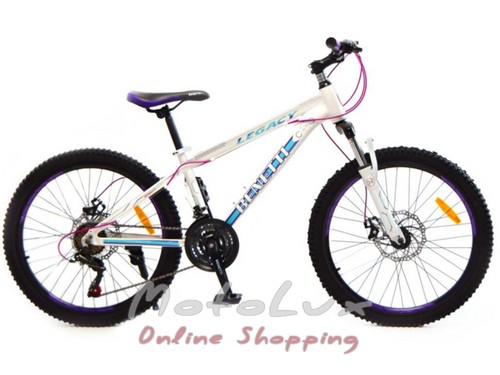 Подростковый велосипед Benetti Legacy DD, колесо 24, рама 12, 2019, white n purple