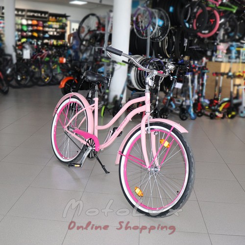 Дорожный велосипед Neuzer Sunset, колеса 26, рама 17, розовый