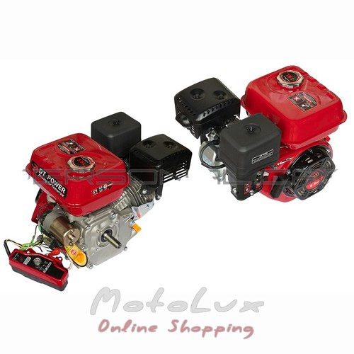 Motor pre dvojkolesový malotraktor 168F, 6,5Hp, komplet, elektrický štartér, hriadeľ Ø 20mm, kľúč, DAOTONG