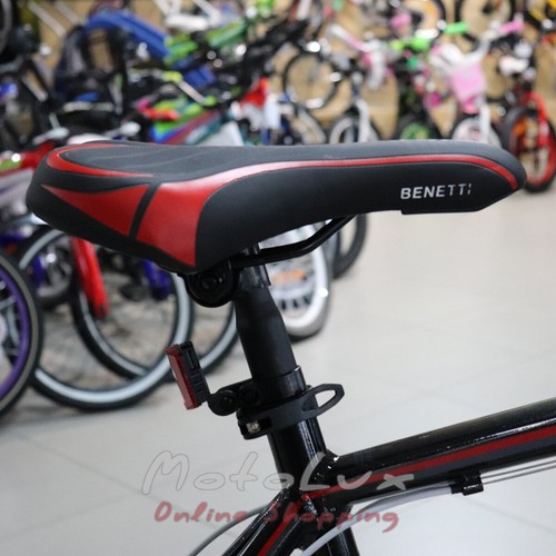 Гірський велосипед Benetti Nove DD, колесо 29, рама 21, 2020, black n red
