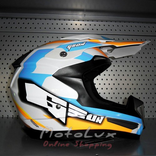 Geon 615 cross helmet Razor (fiberglass) orange blue with clasp