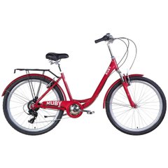 Mestský bicykel Dorozhnik Ruby, kolesá 26, rám 17, červený