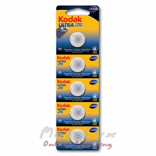 Батарейка Kodak Ultra lit CR2025, блістер 1 шт