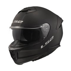 LS2 FF808 Stream 2 Solid Motorcycle Helmet, Size L, Black