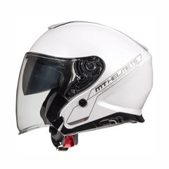 Motorcycle helmet MT Thunder 3 Jet Solid, size S, white