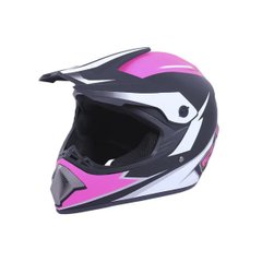 Virtue MD 905 motorcycle helmet, size M, black with pink