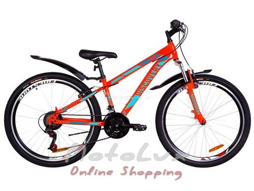 Mountain bicycle Discovery Trek AM Vbr, wheel 26, frame 18, 2019, red n blue
