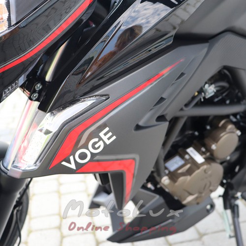 Voge 300R motorkerékpár, Loncin LX300-6 CR6, fekete szürkével, 2023