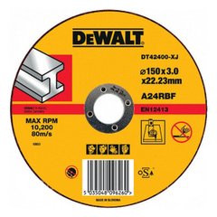 Круг відрізний DeWALT DT42400, по металу, 150x3x22.2 мм
