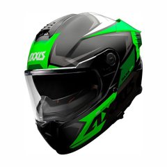 Motorcycle helmet AXXIS HAWK SV EVO IXIL A6, size XL, black with green