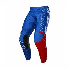 FOX 180 Skew Junior Primrose Motorcycle Pants, Size 28, Blue with Red