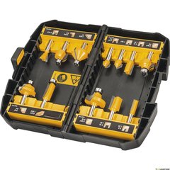 A set of universal cutters for DeWALT DT90016 cutters, shank diameter 8 mm, in a set of 12 pieces