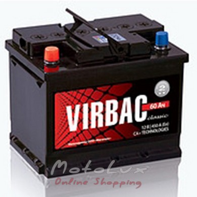 Battery Virbac Classic 6CT-60-АЗ, 12V 60Ah, acid