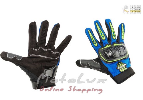 Gloves Monster Energy (mod: 3, size: XL, blue)