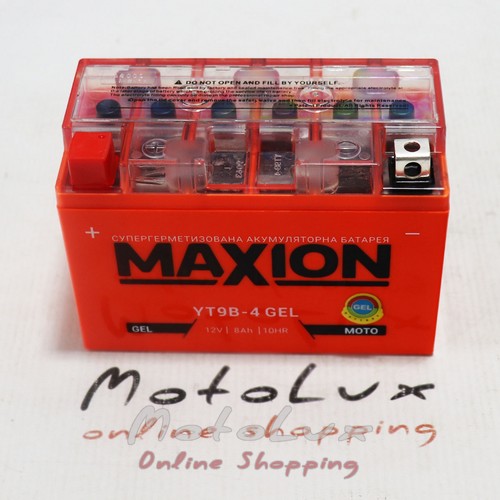 Batéria Maxion YT9B-4, GEL, 12V, 8 A