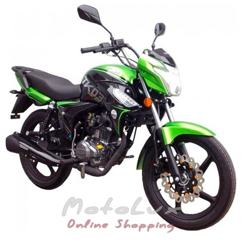 Мотоцикл Forte  FT200-TK03, черно-зеленый