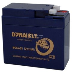 Аккумулятор-таблетка Dynavolt MG4A-BS, 12V 2.5Ah, гелевый