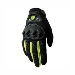 Scoyco MC29 Black motorcycle gloves, size L, black with green
