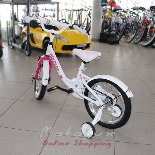Detský bicykel 16 Neuzer BMX, biela s ružovou