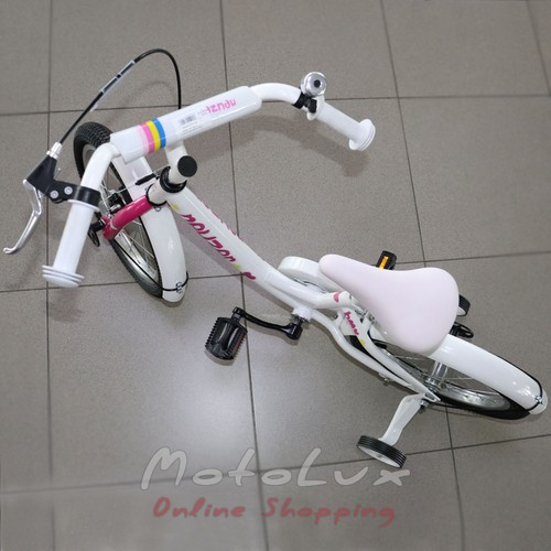 Дитячий велосипед 16 Neuzer BMX, білий із рожевим