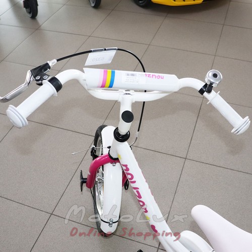 Children's bicycle 16 Neuzer BMX, white with pink