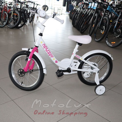 Detský bicykel 16 Neuzer BMX, biela s ružovou