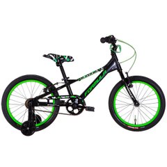 Детский велосипед Formula 18 Slim, рама 9, AL, black n green, 2022