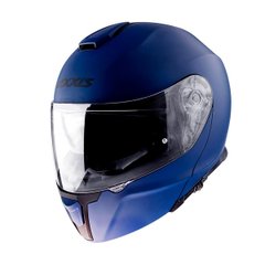 Motorcycle helmet AXXIS Gecko Solid A1 Matt Blue, size L, blue