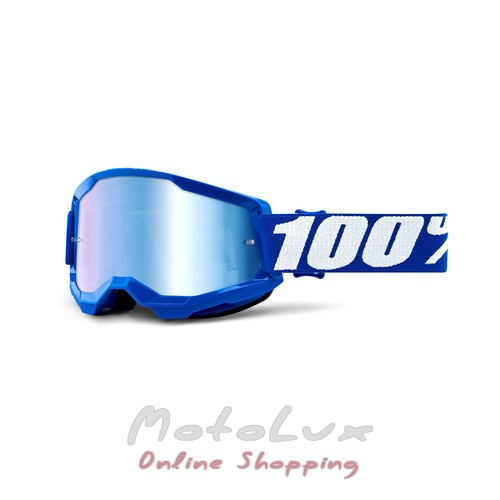 Кросові окуляри 100% STRATA Goggle II Blue - Mirror Blue Lens
